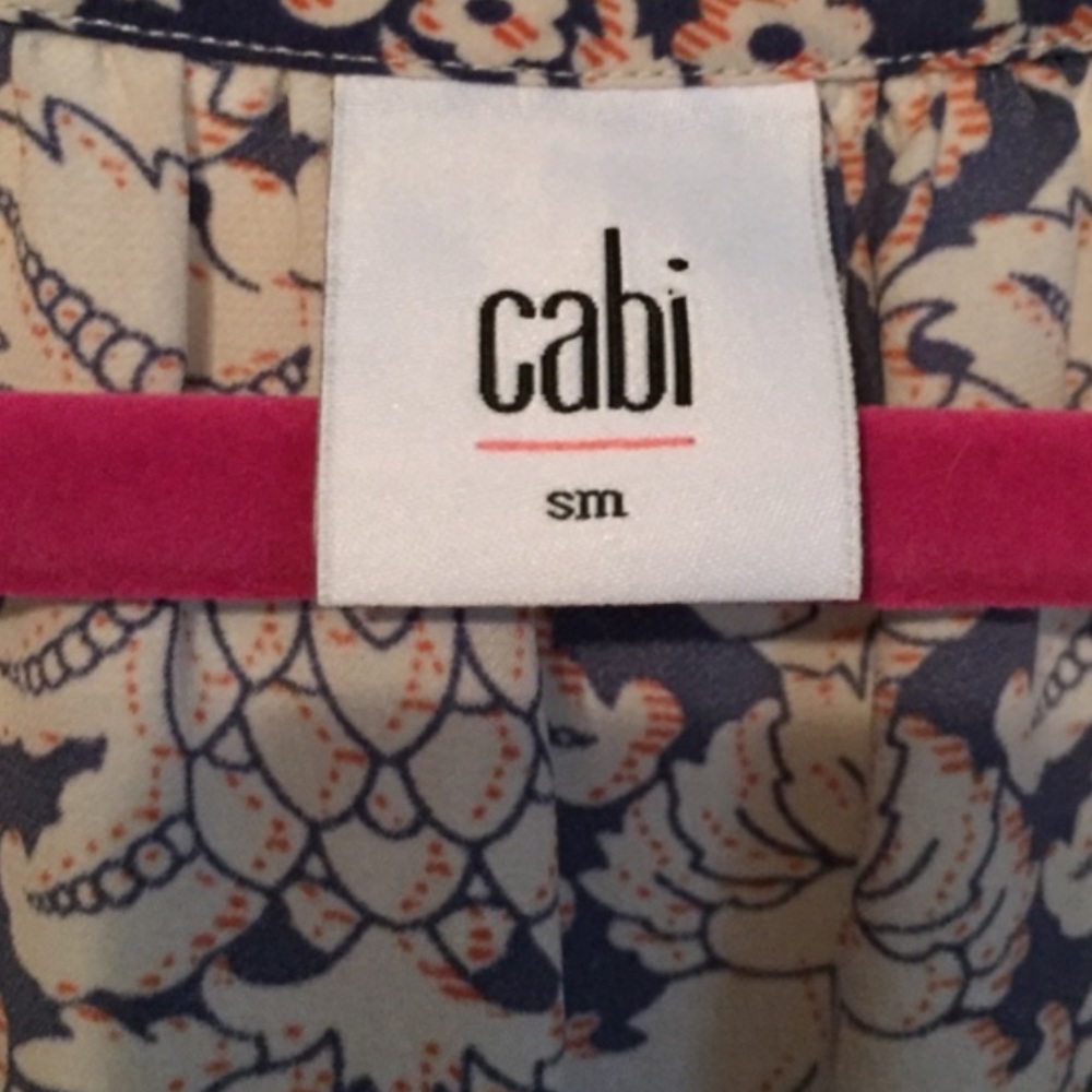 Cabi Flutter Sleeve Print Blouse Top Style #3074 - image 3